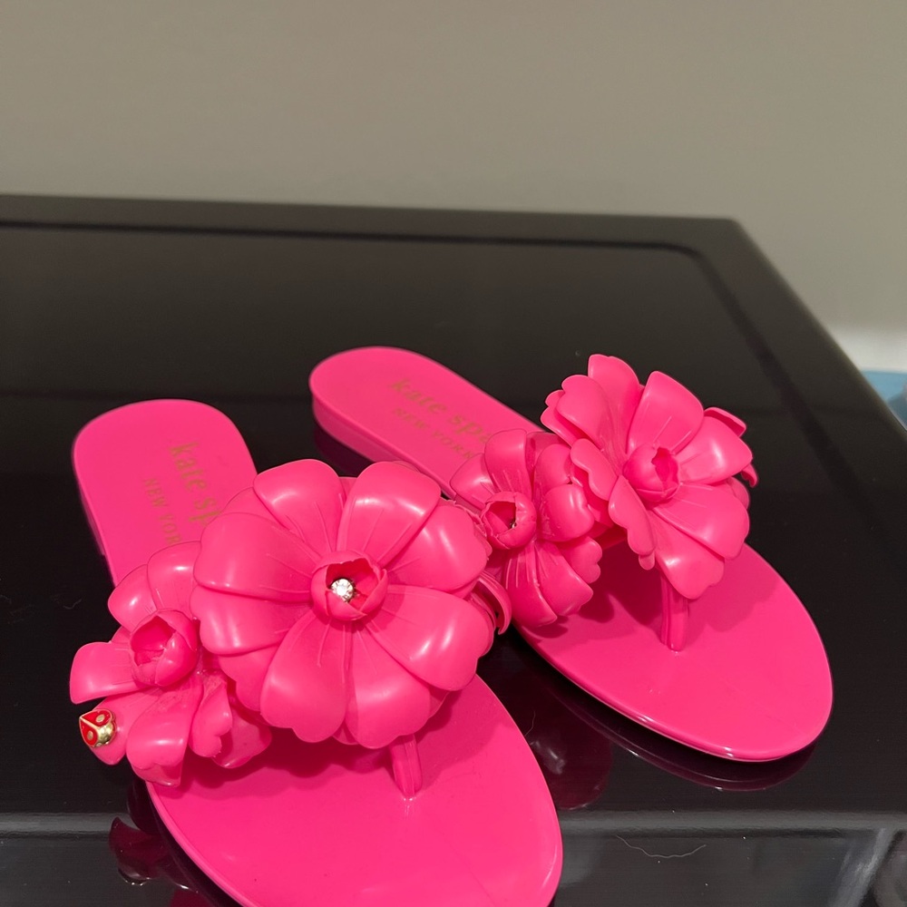 Kate Spade Hot Pink Floral Sandals